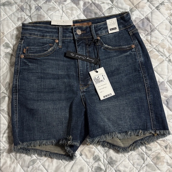 Judy Blue Pants - Judy Blue Dark Blue Denim Shorts S